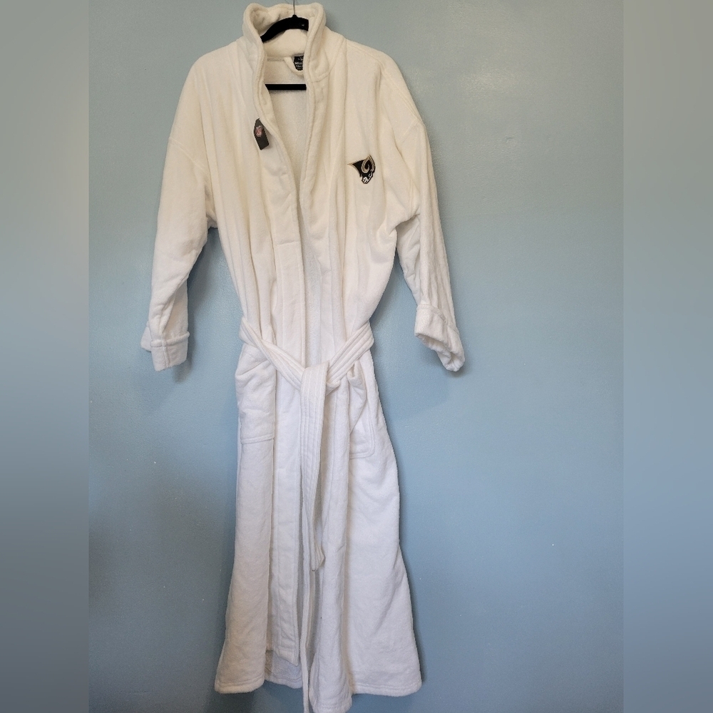 NFL Rams Velour Shawl White Robe OS